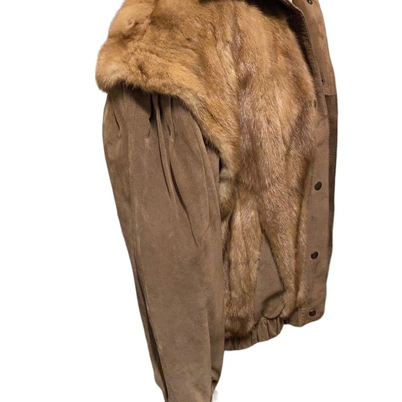 𝅺VINTAGE 1970’s Mink Fur and Suede Jacket - Picture 4 of 13